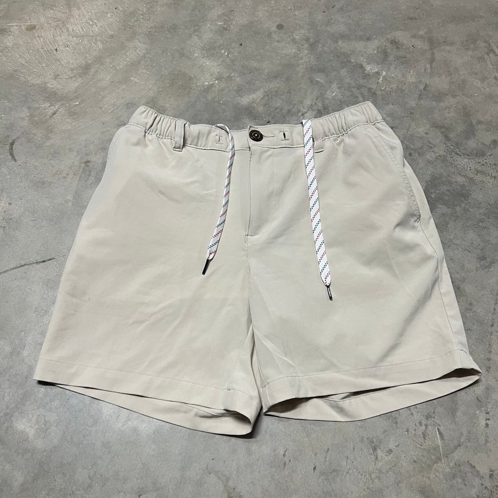 Chubbies Everywear Shorts Mens Medium Khaki Tan 6" Inseam Stretch SM23CA00654